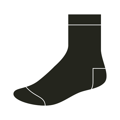Sock Template Blank Clothing Clip Art, Vector Images ...