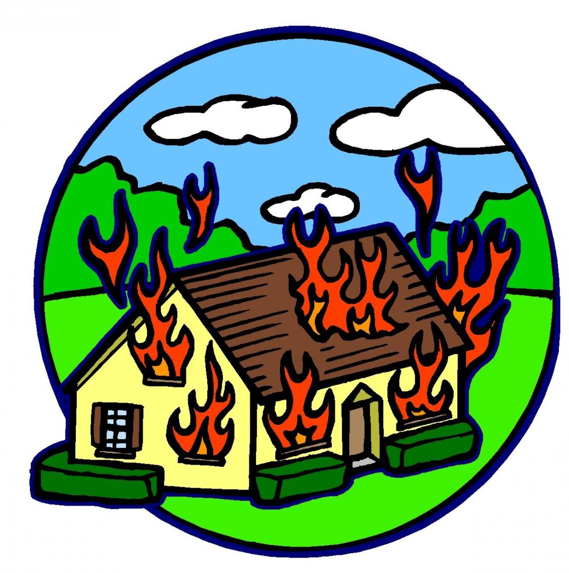 free clipart house on fire - photo #8