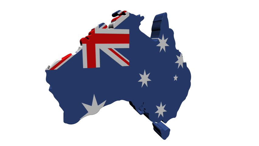 Australia Map Flag With Container Ships Departing Animation Stock ...