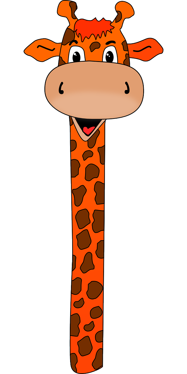 Giraffe head clipart