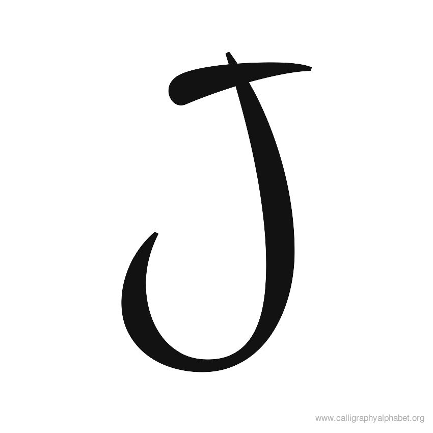 Calligraphy Alphabet J | Alphabet J Calligraphy Sample Styles ...