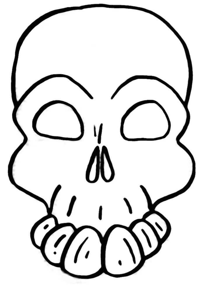 Happy Skull - Clean Line