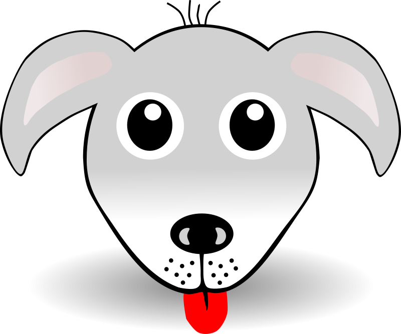 Love My Dog Face Cartoon Design Isolated Over White Background