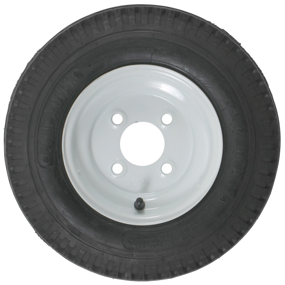 Kenda 4.80/4.00-8 Bias Trailer Tire with 8" White Wheel - 4 on 4 ...