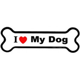 I Love My Dog" Bone Car Magnet ~ Pink Puppy Designs