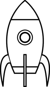 Black And White Rocket Clip Art - vector clip art ...