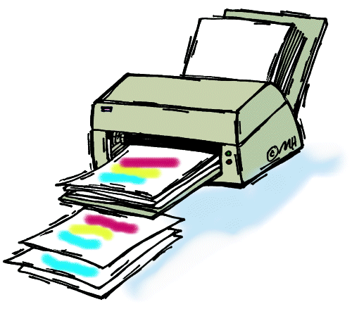 printer (in color) - Clip Art Gallery