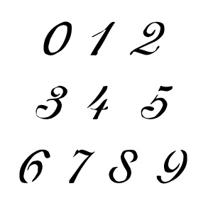 CCN0075 Monogram Numbers Stencils | Flickr - Photo Sharing!