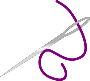 Needle & Purple Thread Clip Art - vector clip art ...