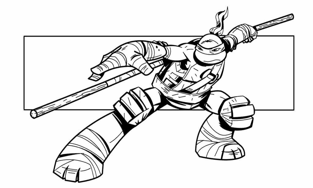 Teenage Mutant Ninja Turtle Coloring Page | Playering