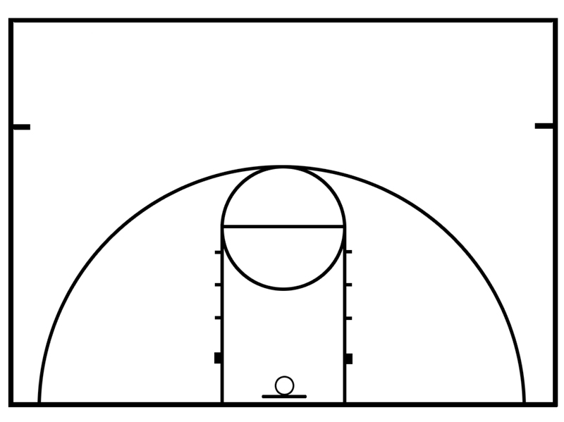 Basketball Court Outline - ClipArt Best