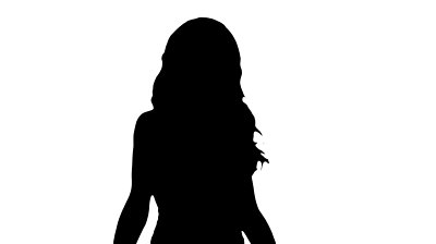Black female silhouette on white background - 972697 ...
