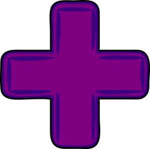 Purple Plus Cross Clip Art - vector clip art online ...