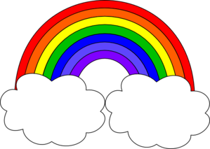 Black and white rainbow outline free clipart images 2 - Clipartix