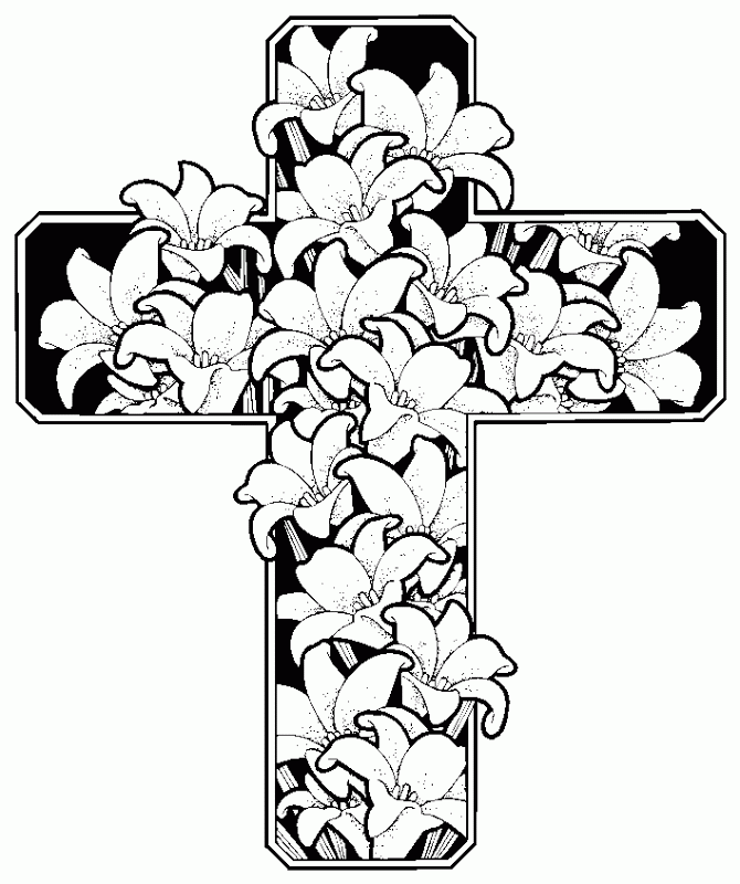 Easter Clipart Religious Black And White