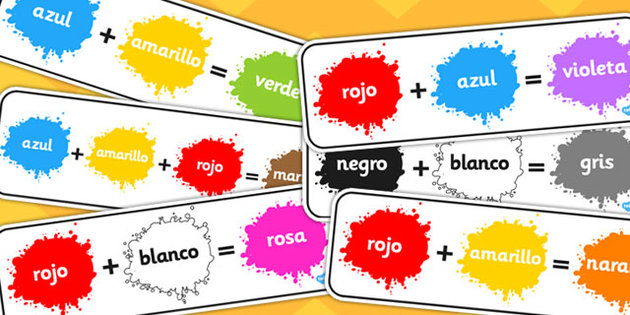 Rainbow Colours in Spanish Colouring Sheet - rainbow, rainbow