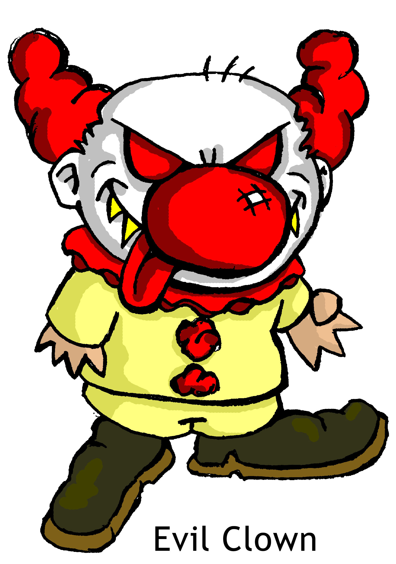 Scary Clown Cartoon Clipart Best