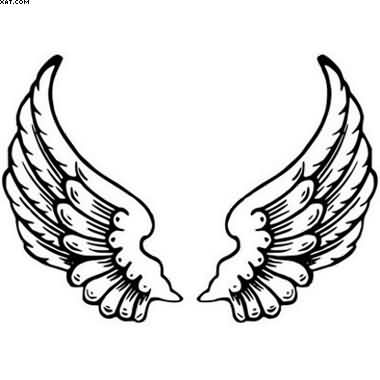 Feather Angel Wings Tattoo Stencil | Tattoobite.com