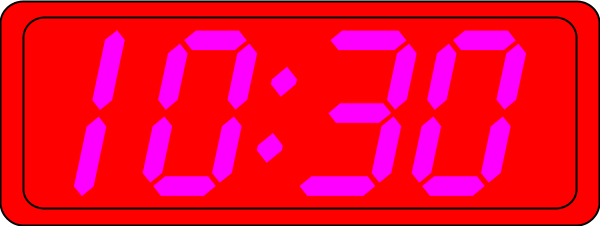 Digital Clock - vector Clip Art