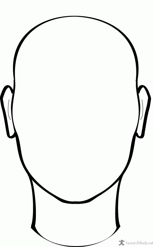 Blank Face Coloring Page - AZ Coloring Pages