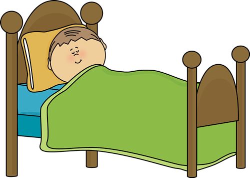 Sleeping boy in bed clipart - ClipartFox