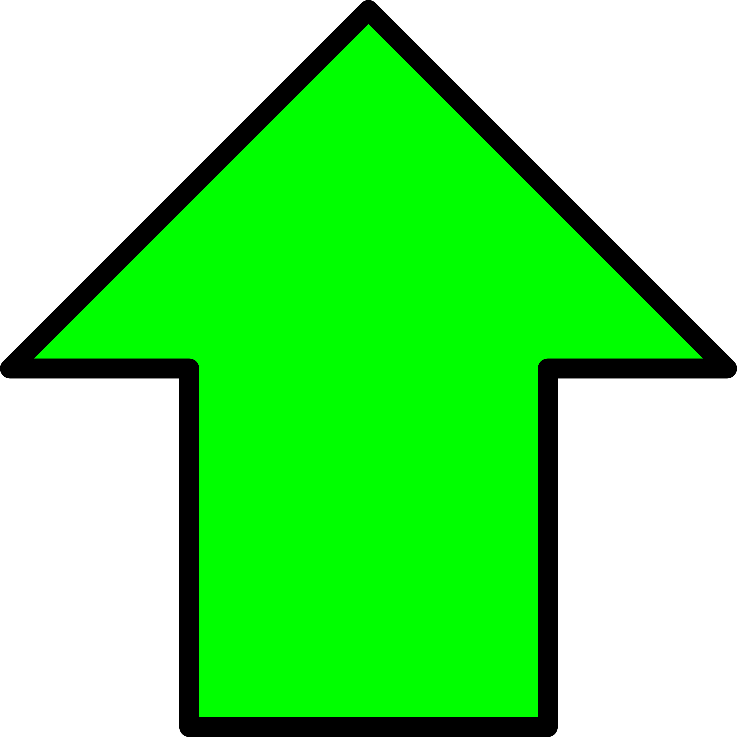 Clipart - Green up arrow