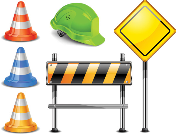 Roadblock signs vector Free Vector / 4Vector