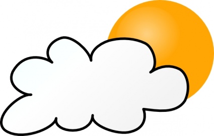 Partly cloudy clip art free