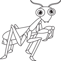 Insects black and white clipart