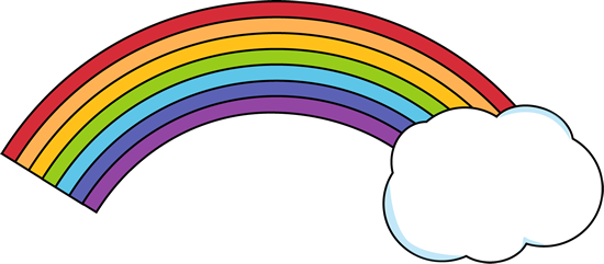 Rainbow with cloud clipart