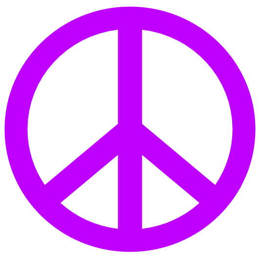 Purple peace sign clipart