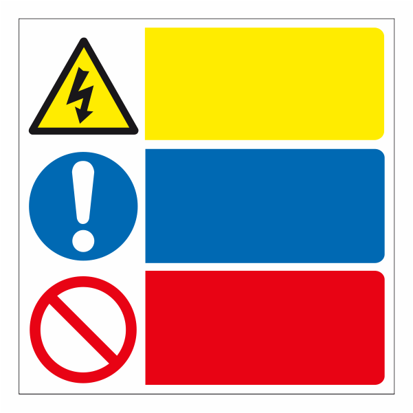 High voltage information prohibition multi-purpose blank signs sign