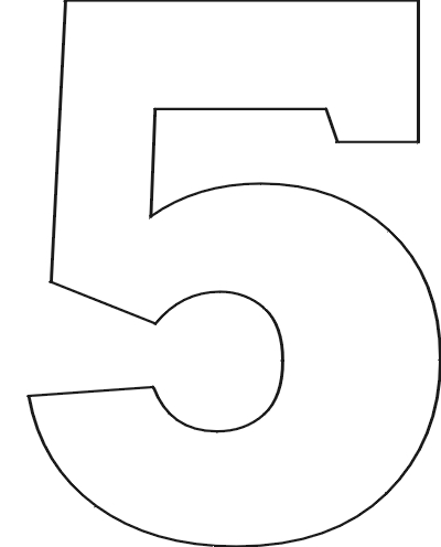 Number Stencils -- Free Printable Number Stencils 5