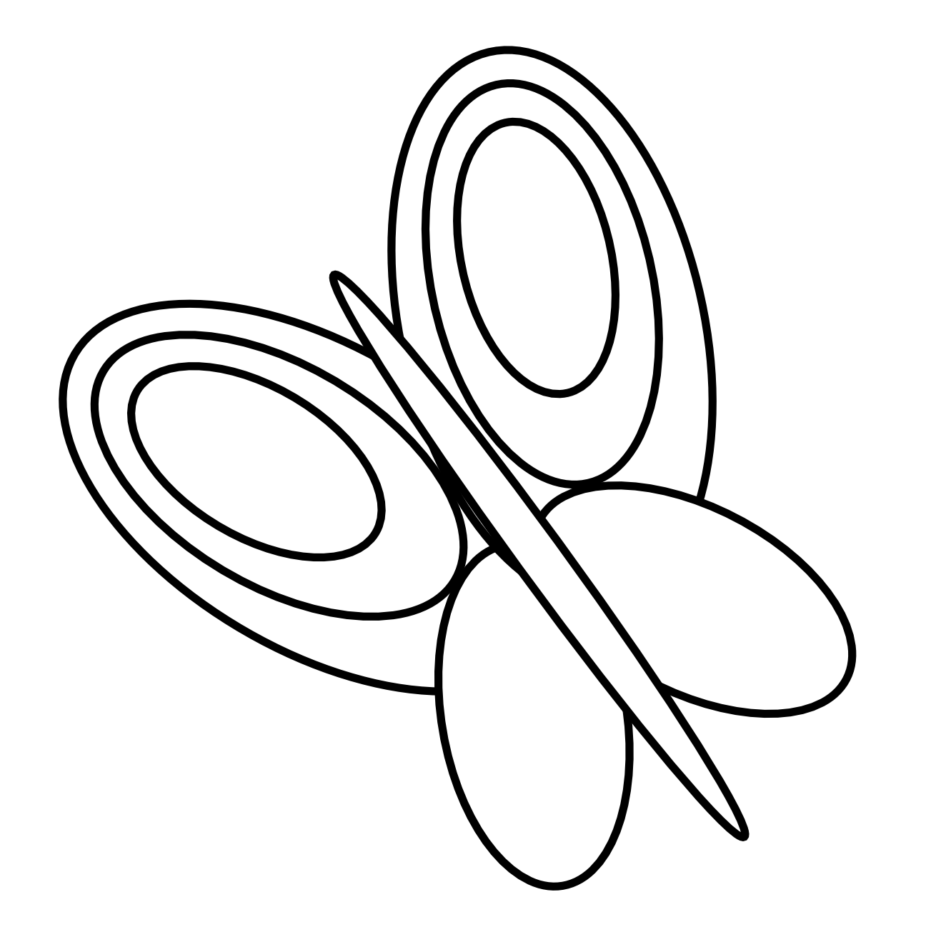 Butterfly 67 Black White Line Art Scalable Vector Graphics SVG ...