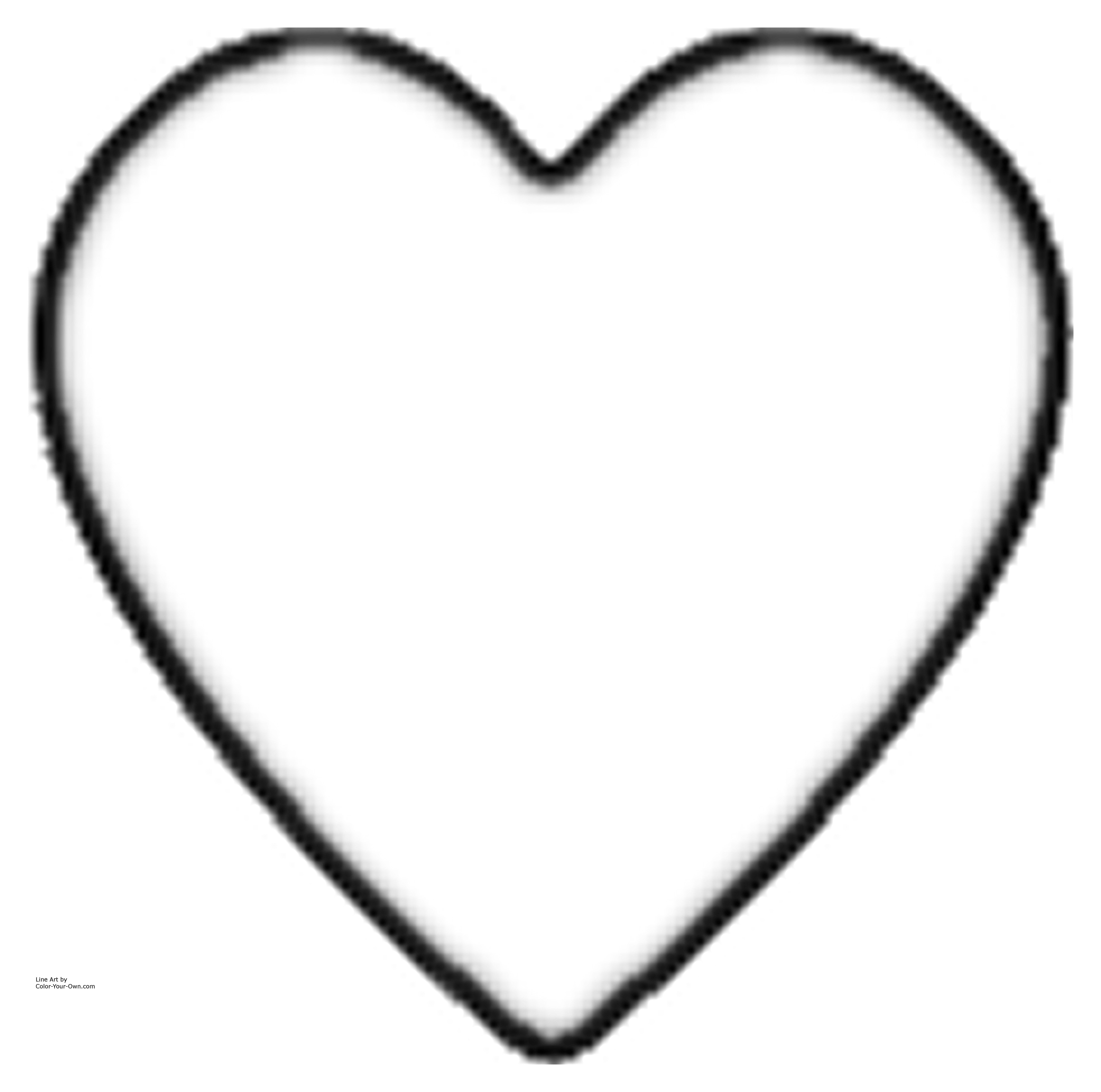 New Valentine's Day Coloring Page  a simple Heart  Coloring