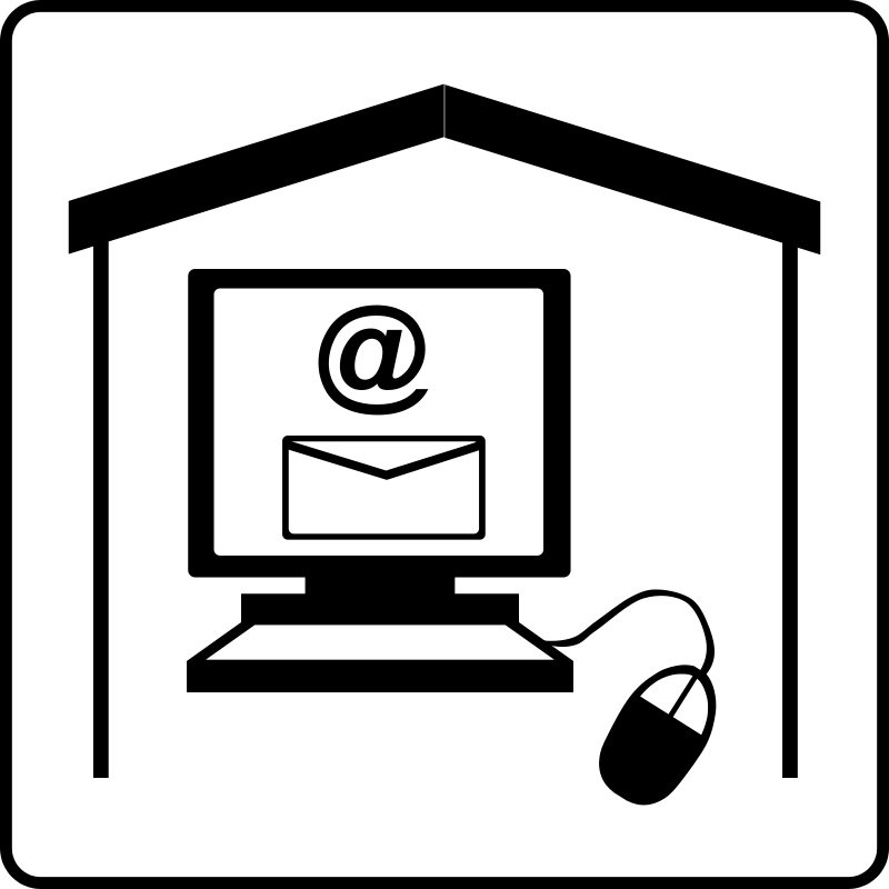 Hotel Icon Has Email In Room Free Vector