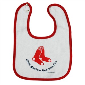 Boston Red Sox Little Boston Fan Double Socks Logo Baby Bib