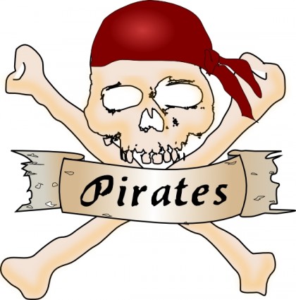 Pirate Skull clip art Free vector in Open office drawing svg ...