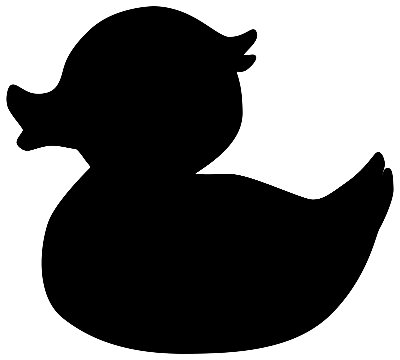 clipart black and white duck - photo #41