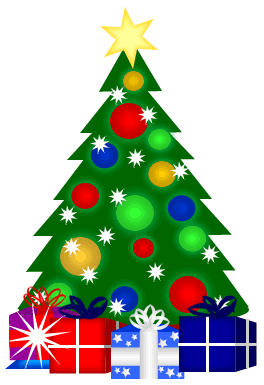 Free Cute Clipart: Christmas Tree With Gifts Clipart Image