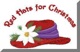 Red Hats for Christmas Machine Embroidery Designs