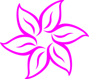 Hot Pink Flower clip art - vector clip art online, royalty free ...