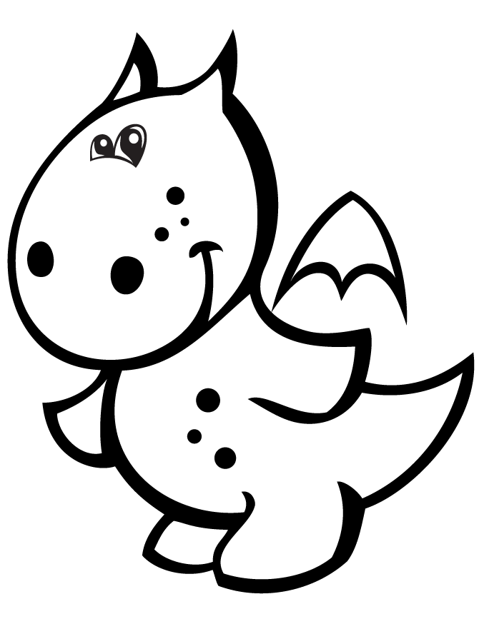 Baby Dragon Colouring Pages - ClipArt Best