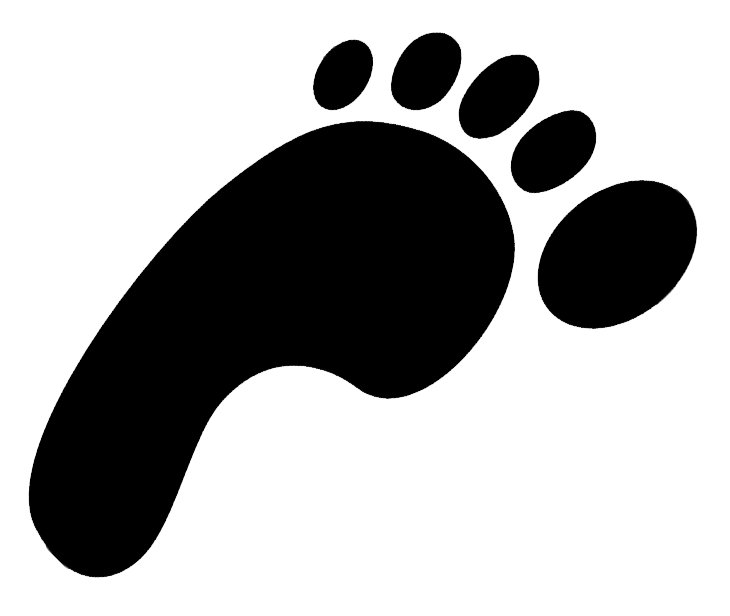 Clipart Footprints In The Sand Animated Rhino Footprint Stamp