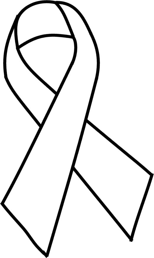 Best Cancer Ribbon Outline #23899 - Clipartion.com