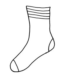 ClipArt Best Sock Template 3