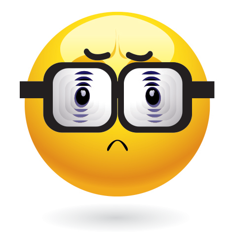 Old Eyeglasses - Facebook Symbols and Chat Emoticons