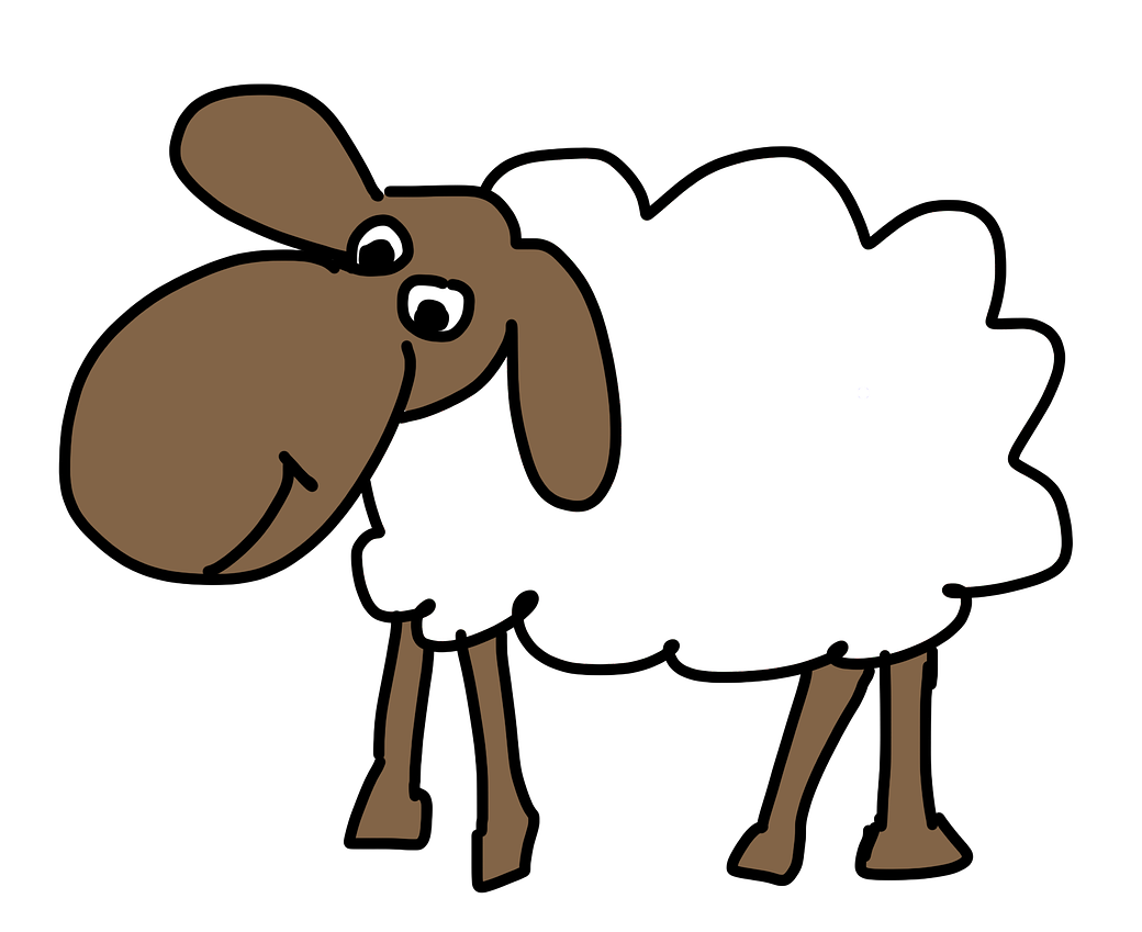Cartoon sheep clipart