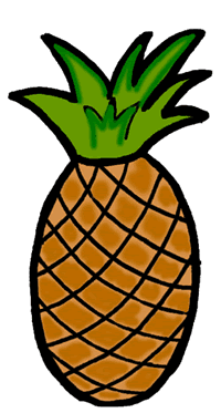 cartoon pineapple clipart