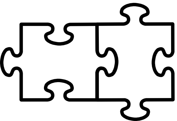 two puzzle pieces clip art